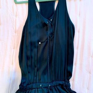 Alexis silk jumpsuit romper with tie